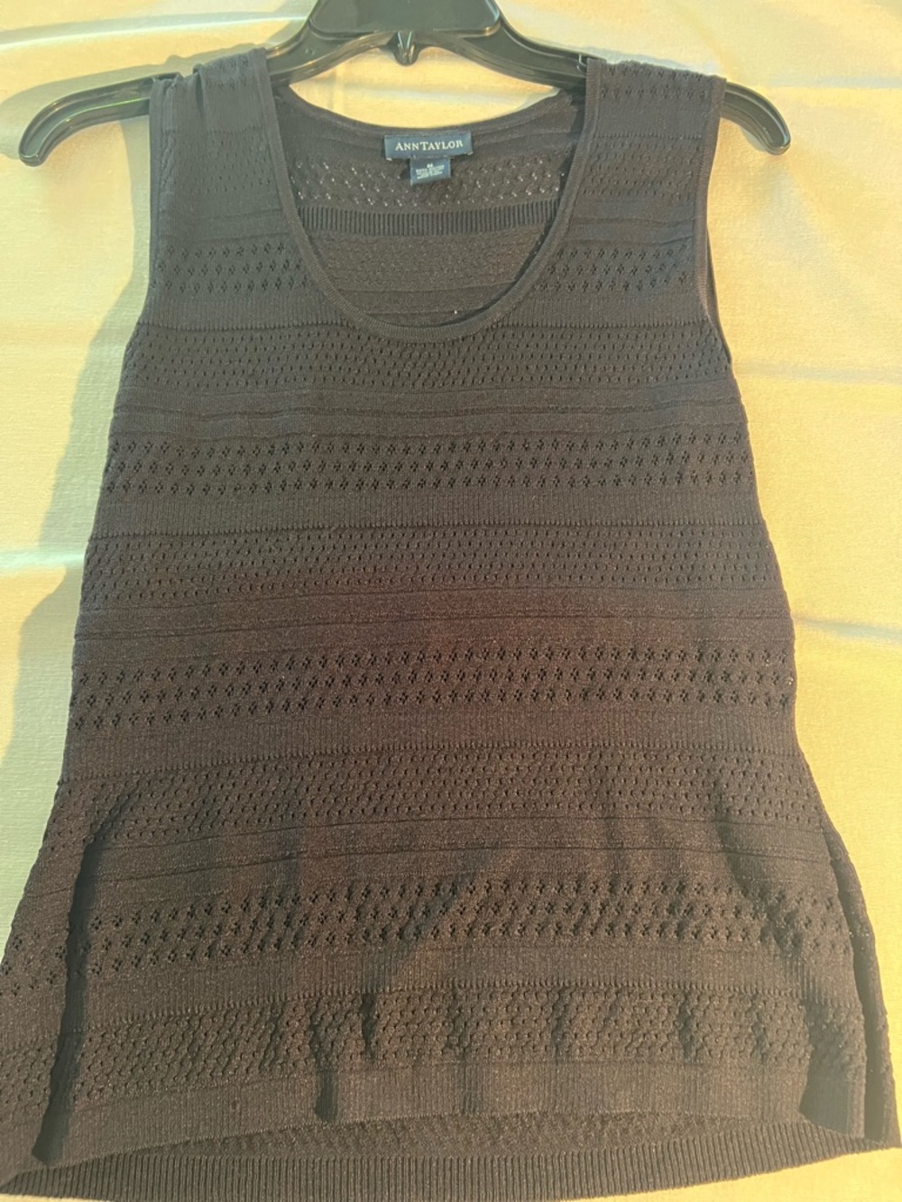 Ann Taylor Black Crewneck Knit Sweater